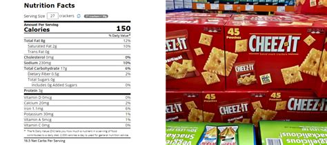 How many protein are in cheez it - calories, carbs, nutrition