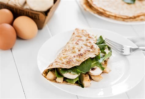 How many protein are in chicken and mushroom crepes - calories, carbs, nutrition