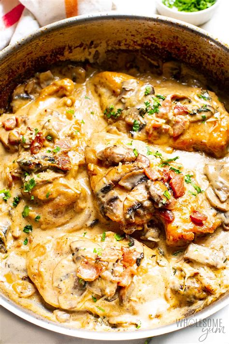 How many protein are in chicken and mushroom sauce filling - calories, carbs, nutrition
