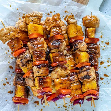 How many protein are in chicken and pineapple skewers over cajun taters - calories, carbs, nutrition