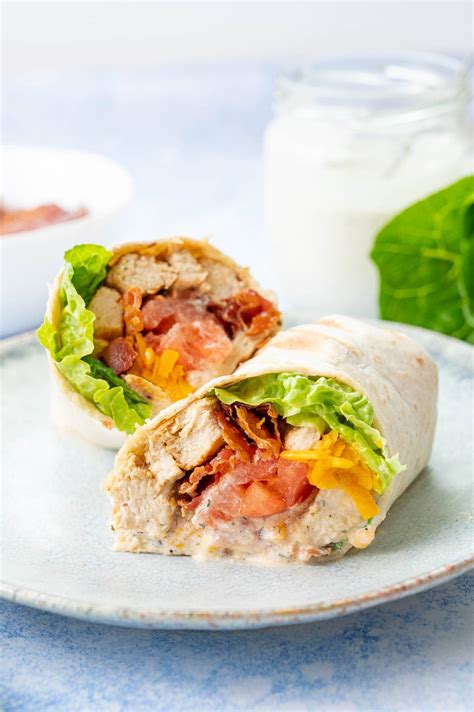 How many protein are in chicken bacon swiss wrap - calories, carbs, nutrition