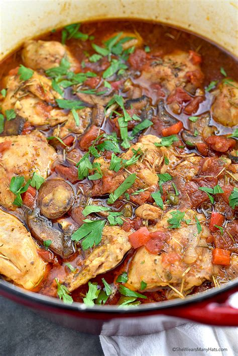 How many protein are in chicken cacciatore - calories, carbs, nutrition