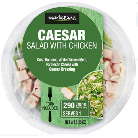 How many protein are in chicken caesar salad 6 oz - calories, carbs, nutrition