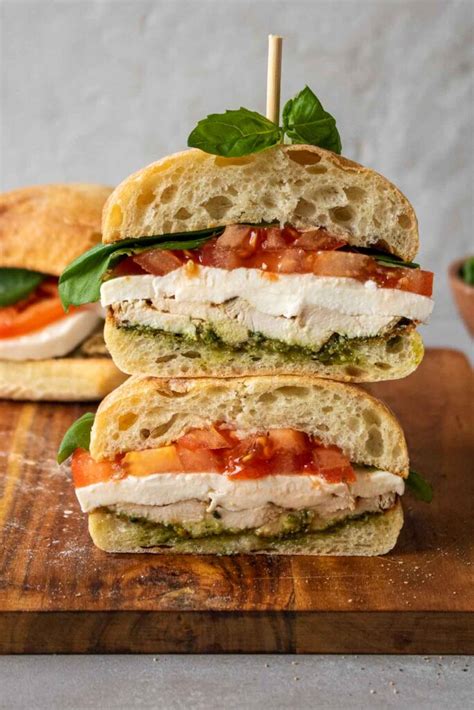 How many protein are in chicken caprese ciabatta sandwich - calories, carbs, nutrition