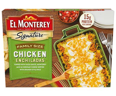 How many protein are in chicken enchiladas monterey - calories, carbs, nutrition