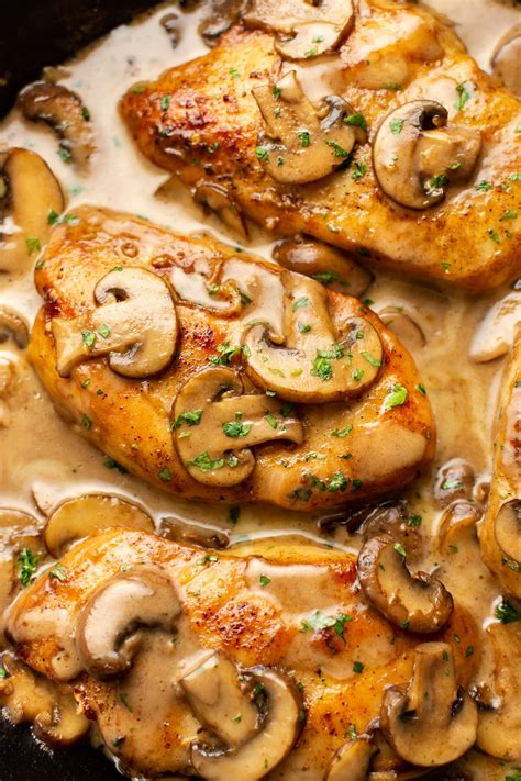 How many protein are in chicken marsala with mushrooms - calories, carbs, nutrition