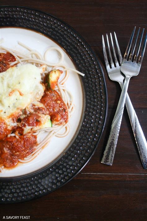 How many protein are in chicken parmesan, veggies & spaghetti - calories, carbs, nutrition