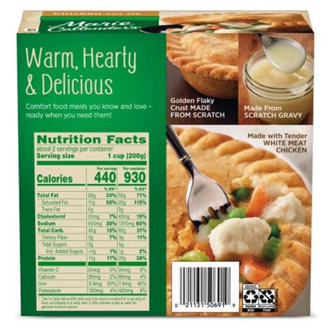 How many protein are in chicken pot pies - calories, carbs, nutrition