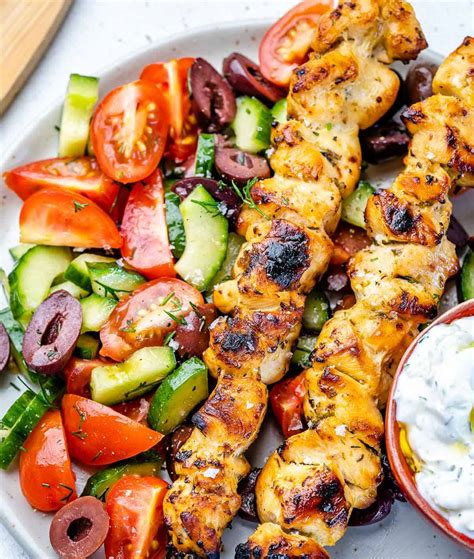 How many protein are in chicken souvlaki - calories, carbs, nutrition