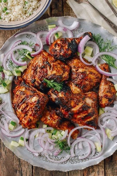 How many protein are in chicken tandoori with rice and naan - calories, carbs, nutrition