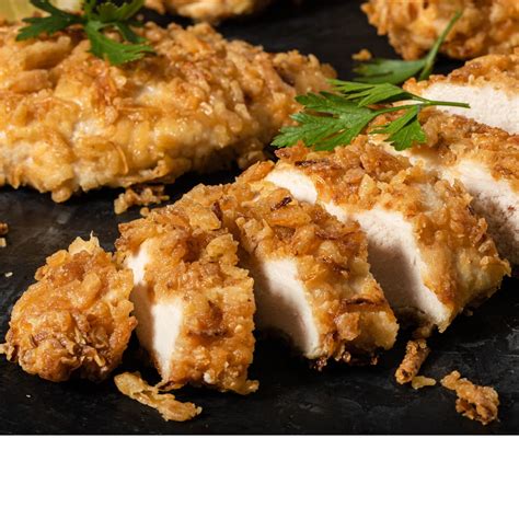 How many protein are in chicken with fried onion sauce - calories, carbs, nutrition