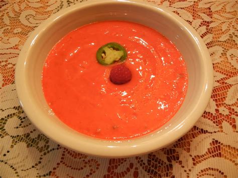 How many protein are in chilled raspberry-chile soup - calories, carbs, nutrition