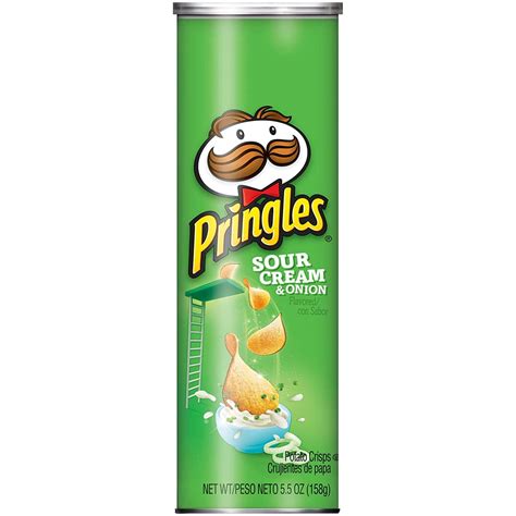 How many protein are in chips, pringles, sour cream onion - calories, carbs, nutrition