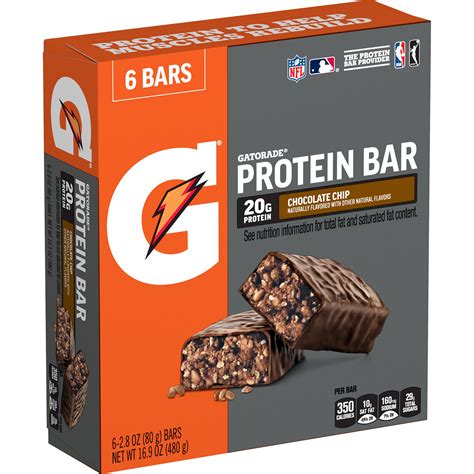 How many protein are in choc chip protein bar - calories, carbs, nutrition