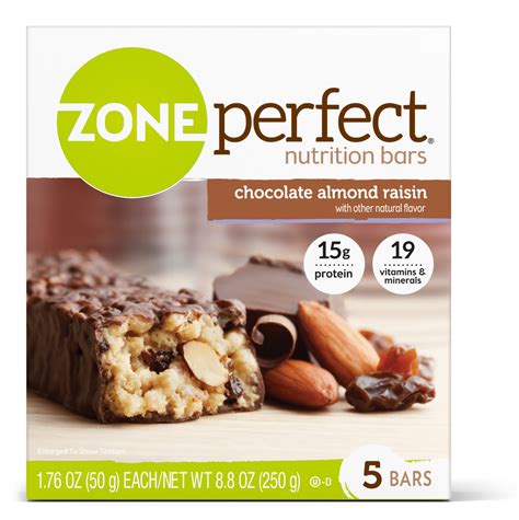 How many protein are in chocolate almond raisin - calories, carbs, nutrition