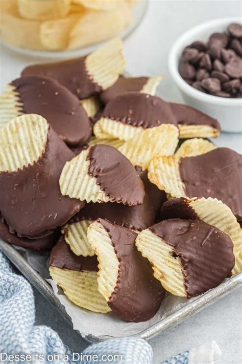 How many protein are in chocolate dipped potato chips - calories, carbs, nutrition