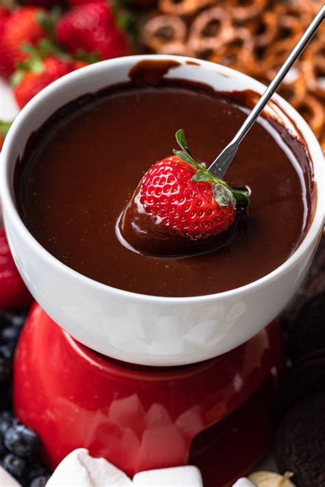 How many protein are in chocolate fondue - calories, carbs, nutrition