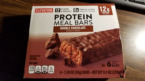 How many protein are in chocolate meal bar - calories, carbs, nutrition