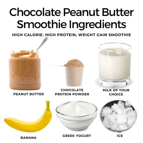 How many protein are in chocolate peanut butter smoothie - calories, carbs, nutrition