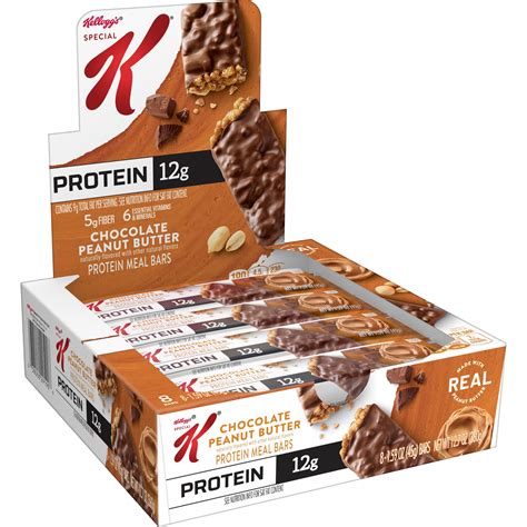 How many protein are in chocolate peanut meal bar - calories, carbs, nutrition