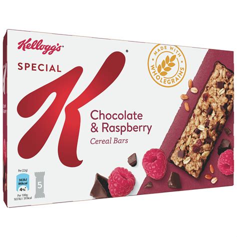 How many protein are in chocolate raspberry cereal bar - calories, carbs, nutrition