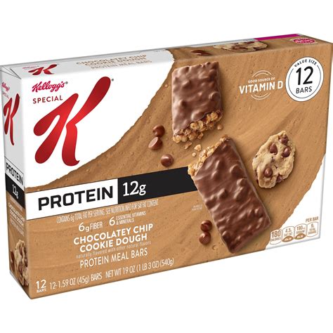 How many protein are in chocolatey chip cookie bar - calories, carbs, nutrition