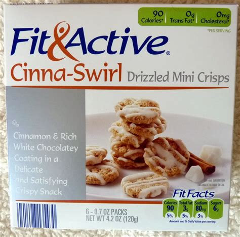 How many protein are in cinna-swirl drizzled mini crisps - calories, carbs, nutrition