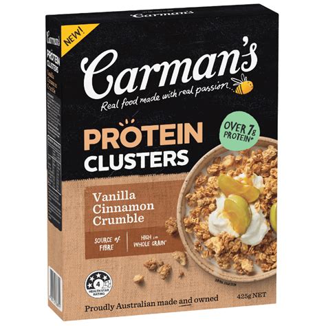 How many protein are in cinnamon cluster - calories, carbs, nutrition