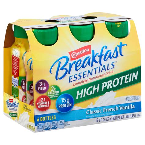 How many protein are in classic french vanilla - breakfast essentials - calories, carbs, nutrition