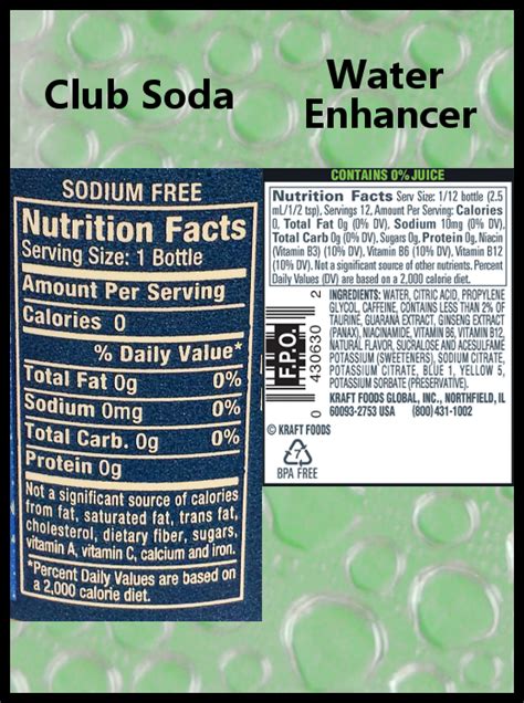 How many protein are in club soda - calories, carbs, nutrition