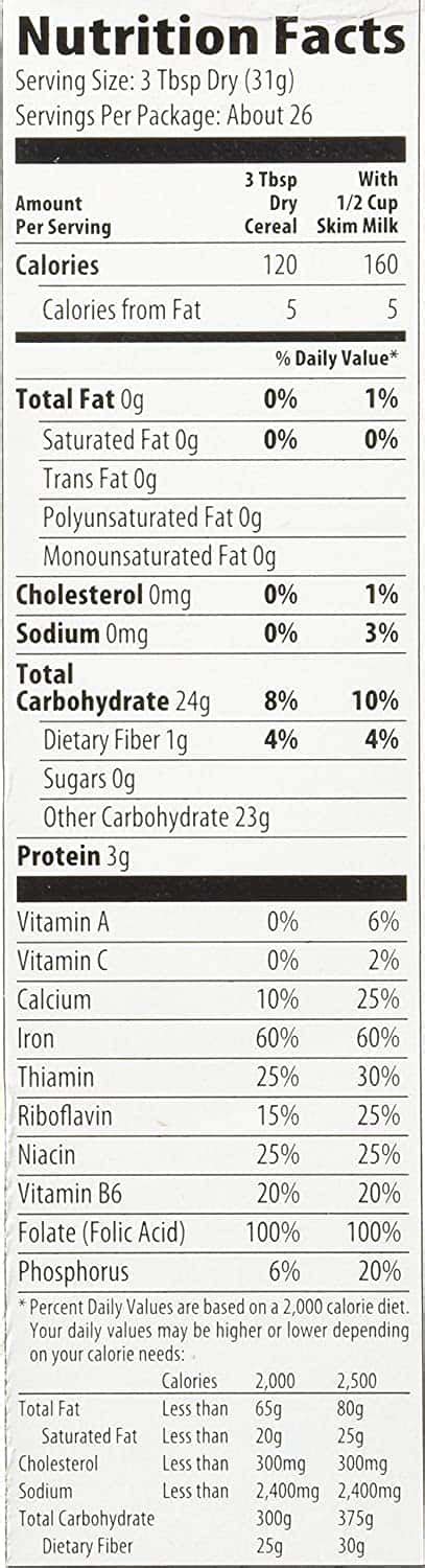 How many protein are in co co wheats - calories, carbs, nutrition