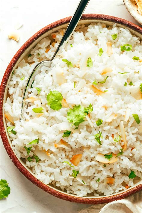 How many protein are in coconut rice with ginger and garlic - calories, carbs, nutrition