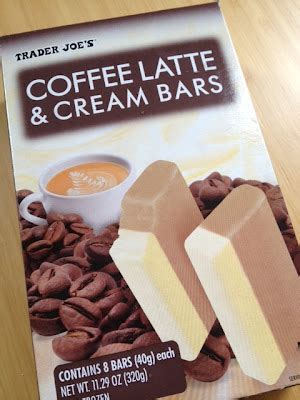 How many protein are in coffee latte and cream bars - calories, carbs, nutrition