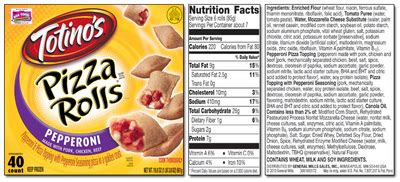 How many protein are in combination pizza rolls - calories, carbs, nutrition