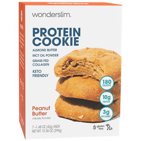 How many protein are in cookie, with peanut butter filling, chocolate-coated - calories, carbs, nutrition