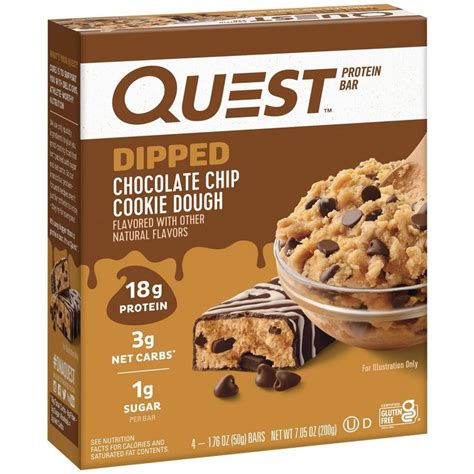 How many protein are in cookie dough chocolate chip 1.33 oz 6 ea - calories, carbs, nutrition