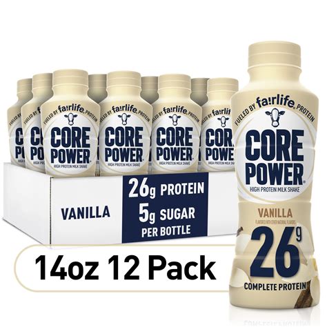 How many protein are in core power vanilla 26g - calories, carbs, nutrition