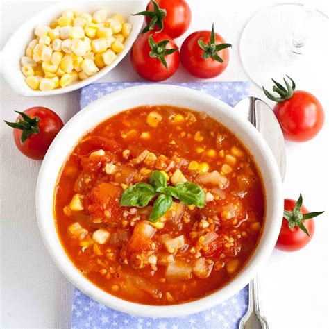 How many protein are in corn and tomato chowder - calories, carbs, nutrition