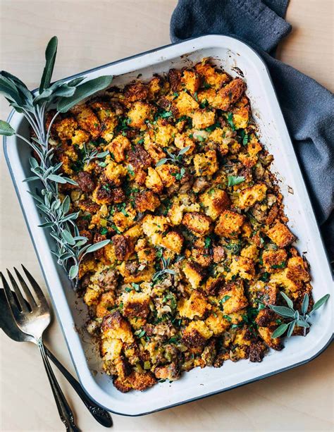 How many protein are in cornbread, sausage & scallion stuffing - calories, carbs, nutrition