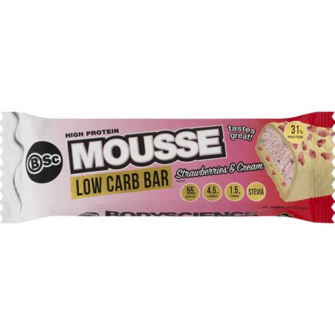 How many protein are in country strawberry mousse - calories, carbs, nutrition