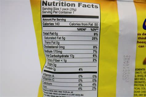 How many protein are in cracker chip - calories, carbs, nutrition