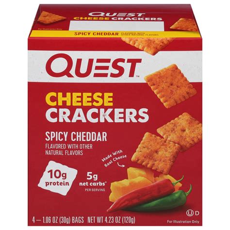 How many protein are in crackers with cheddar cheese - calories, carbs, nutrition