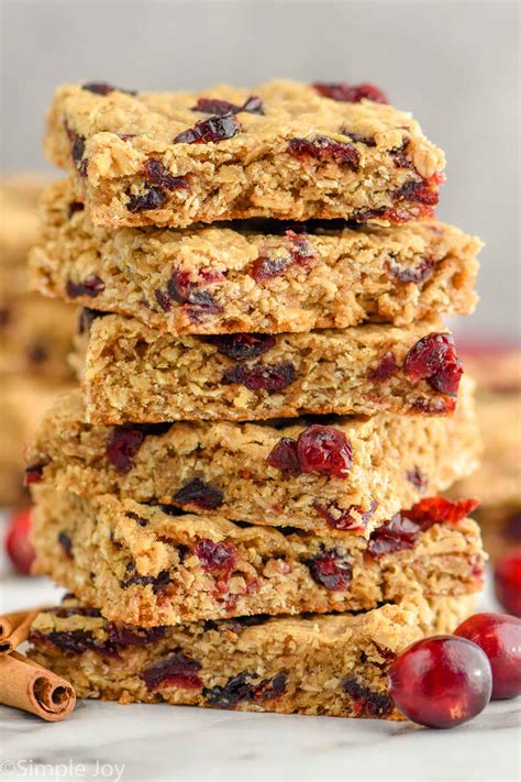 How many protein are in cranberry oatmeal bars - calories, carbs, nutrition