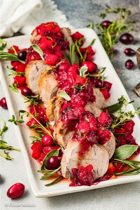 How many protein are in cranberry pork tenderloin with roasted sweet potatoes and seasoned broccoli - calories, carbs, nutrition