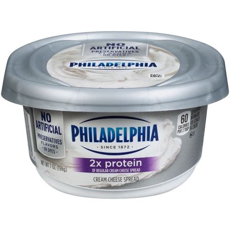 How many protein are in cream cheese spread - plain - calories, carbs, nutrition