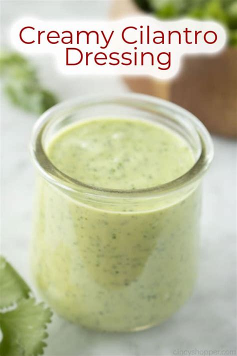 How many protein are in creamy cilantro dressing - calories, carbs, nutrition