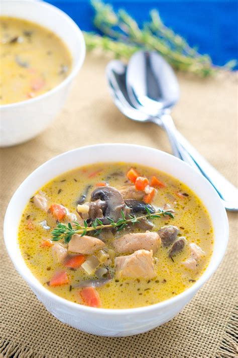 How many protein are in creamy mushroom chicken soup - calories, carbs, nutrition