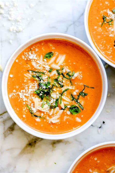 How many protein are in creamy tomato with basil soup - calories, carbs, nutrition