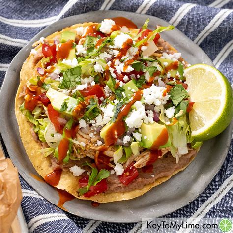 How many protein are in crisol tostada chicken pork or vegetable - calories, carbs, nutrition