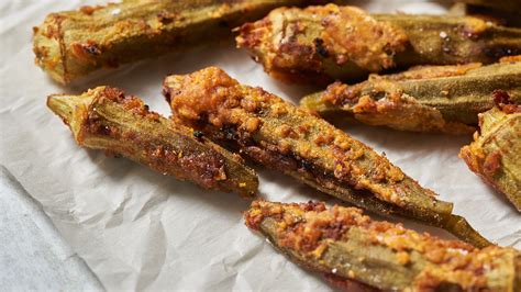 How many protein are in crispy baked okra - calories, carbs, nutrition